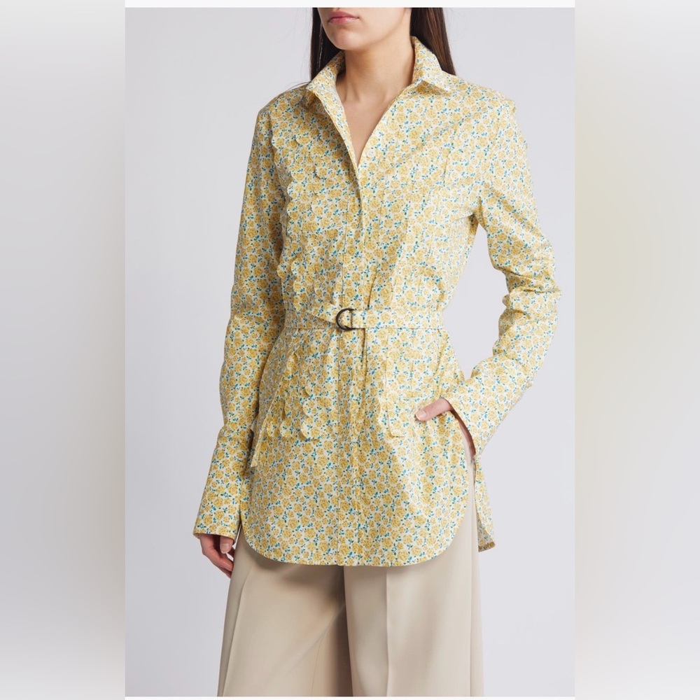 NWOT NACKIYÈ× Liberty London Island Girl Cotton Shirt Size Large (40)